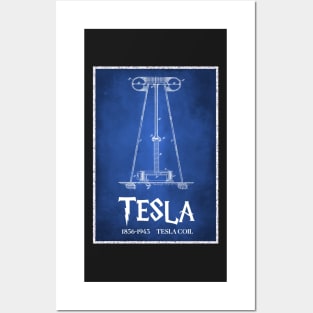 Tesla Coil by Nikola Tesla Posters and Art